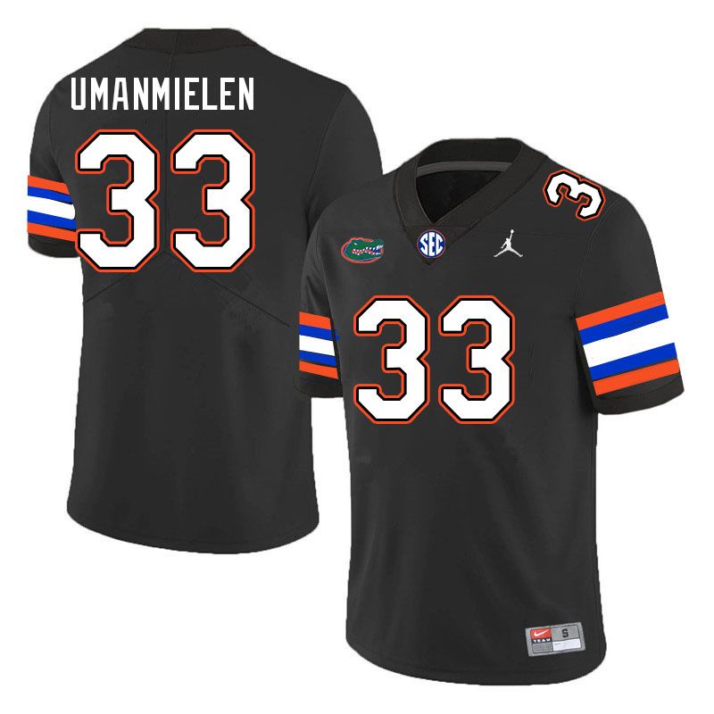 Men #33 Princely Umanmielen Florida Gators College Football Jerseys Stitched-Black